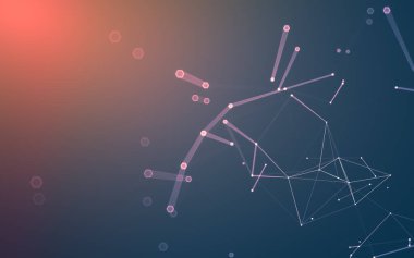 Çokgen alanı düşük Poli koyu arka plan, 3d render