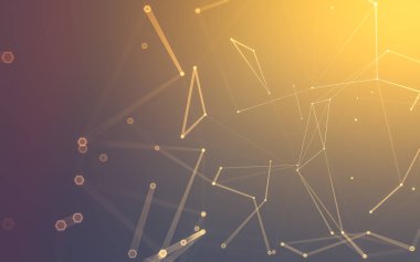 Çokgen alanı düşük Poli koyu arka plan, 3d render