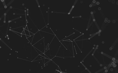 Çokgen alanı düşük Poli koyu arka plan, 3d render