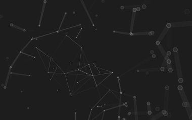 Çokgen alanı düşük Poli koyu arka plan, 3d render