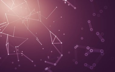 Çokgen alanı düşük Poli koyu arka plan, 3d render