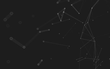 Çokgen alanı düşük Poli koyu arka plan, 3d render