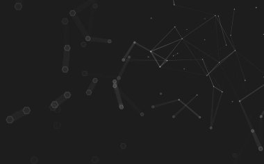 Çokgen alanı düşük Poli koyu arka plan, 3d render