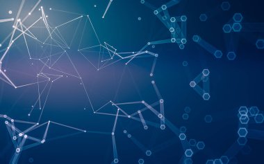 Çokgen alanı düşük Poli koyu arka plan, 3d render