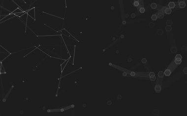 Çokgen alanı düşük Poli koyu arka plan, 3d render