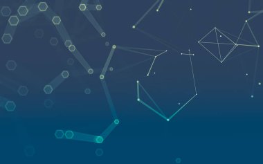 Çokgen alanı düşük Poli koyu arka plan, 3d render