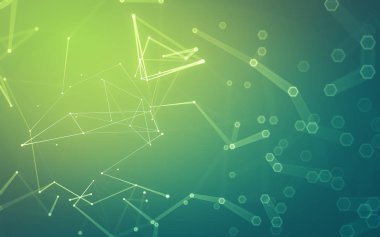 Çokgen alanı düşük Poli koyu arka plan, 3d render