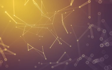 Çokgen alanı düşük Poli koyu arka plan, 3d render