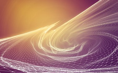 Çokgen alanı düşük Poli koyu arka plan, 3d render