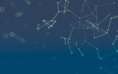 Çokgen alanı düşük Poli koyu arka plan, 3d render