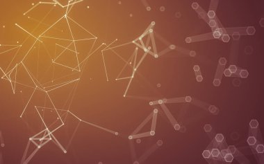 Çokgen alanı düşük Poli koyu arka plan, 3d render