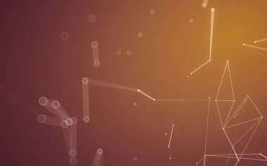 Çokgen alanı düşük Poli koyu arka plan, 3d render