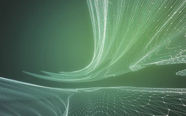 Çokgen alanı düşük Poli koyu arka plan, 3d render