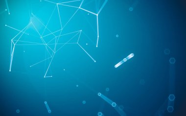 Çokgen alanı düşük Poli koyu arka plan, 3d render