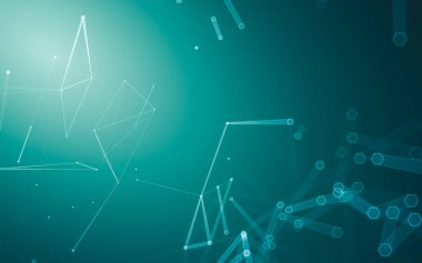 Çokgen alanı düşük Poli koyu arka plan, 3d render