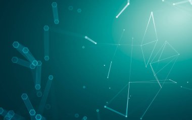 Çokgen alanı düşük Poli koyu arka plan, 3d render