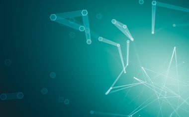 Çokgen alanı düşük Poli koyu arka plan, 3d render