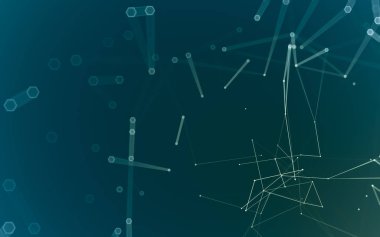 Çokgen alanı düşük Poli koyu arka plan, 3d render