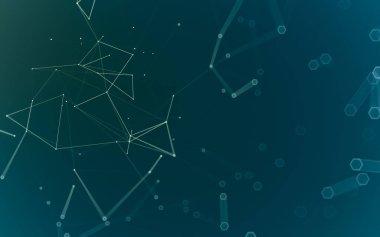 Çokgen alanı düşük Poli koyu arka plan, 3d render