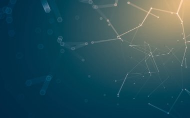 Çokgen alanı düşük Poli koyu arka plan, 3d render