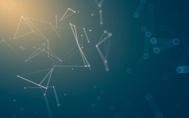 Çokgen alanı düşük Poli koyu arka plan, 3d render