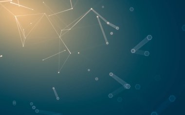 Çokgen alanı düşük Poli koyu arka plan, 3d render