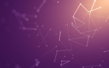 Çokgen alanı düşük Poli koyu arka plan, 3d render