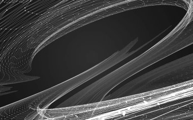 Çokgen alanı düşük Poli koyu arka plan, 3d render