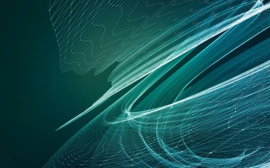 Çokgen alanı düşük Poli koyu arka plan, 3d render