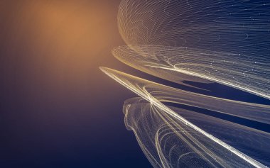 Çokgen alanı düşük Poli koyu arka plan, 3d render