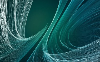 Çokgen alanı düşük Poli koyu arka plan, 3d render