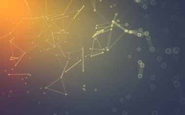 Çokgen alanı düşük Poli koyu arka plan, 3d render