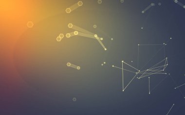 Çokgen alanı düşük Poli koyu arka plan, 3d render