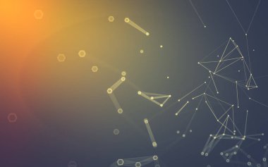 Çokgen alanı düşük Poli koyu arka plan, 3d render