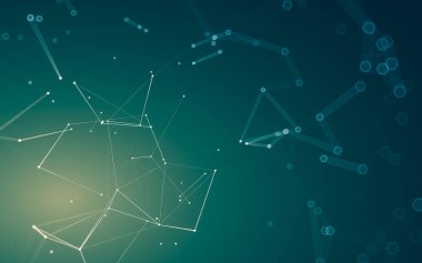 Çokgen alanı düşük Poli koyu arka plan, 3d render