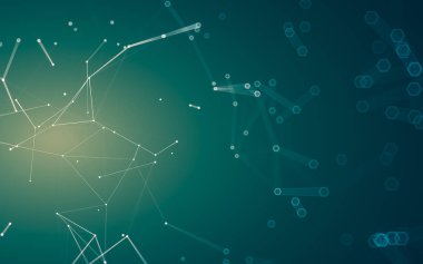 Çokgen alanı düşük Poli koyu arka plan, 3d render