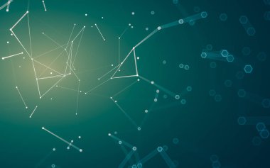 Çokgen alanı düşük Poli koyu arka plan, 3d render