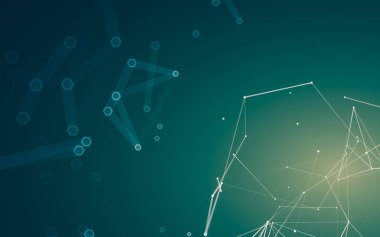 Çokgen alanı düşük Poli koyu arka plan, 3d render