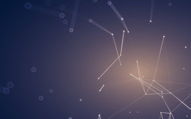 Çokgen alanı düşük Poli koyu arka plan, 3d render