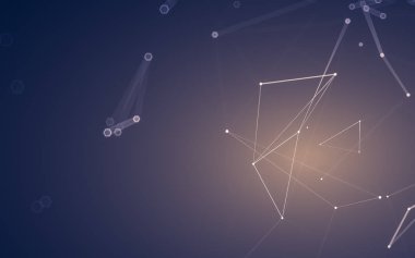 Çokgen alanı düşük Poli koyu arka plan, 3d render