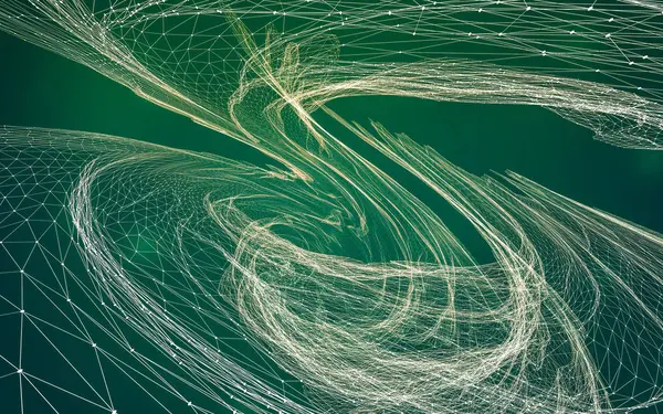 Çokgen alanı düşük Poli koyu arka plan, 3d render