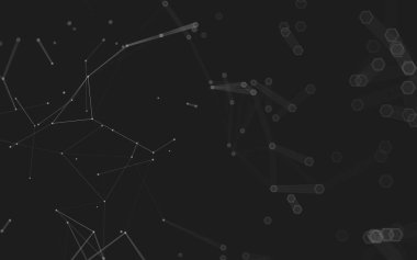 Çokgen alanı düşük Poli koyu arka plan, 3d render