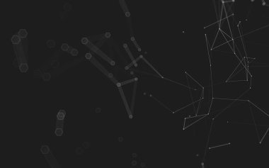 Çokgen alanı düşük Poli koyu arka plan, 3d render