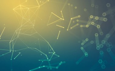 Çokgen alanı düşük Poli koyu arka plan, 3d render