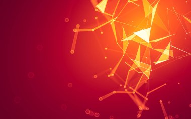 Çokgen alanı düşük Poli koyu arka plan, 3d render