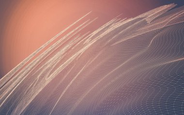 Çokgen alanı düşük Poli koyu arka plan, 3d render