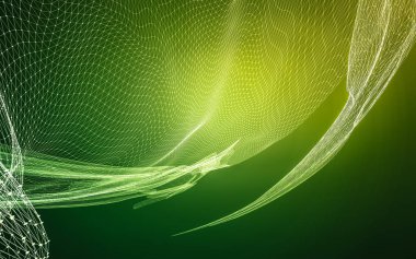 Çokgen alanı düşük Poli koyu arka plan, 3d render