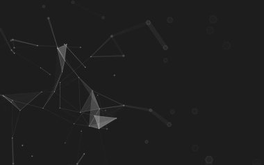 Çokgen alanı düşük Poli koyu arka plan, 3d render