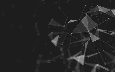 Çokgen alanı düşük Poli koyu arka plan, 3d render