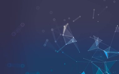 Çokgen alanı düşük Poli koyu arka plan, 3d render